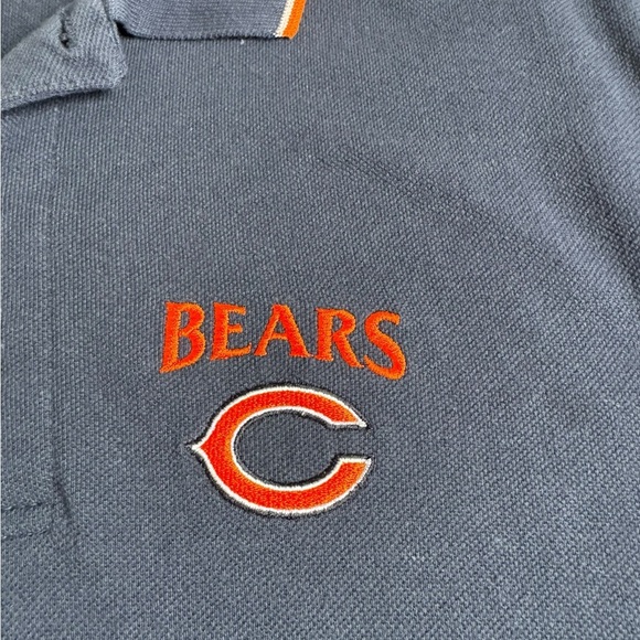 Vintage Chicago Bears Polo Navy Blue Large NFL - Picture 2 of 5